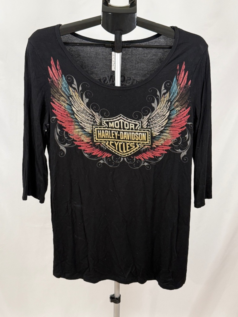 Harley-Davidson Wing Graphic Scoop Neck Top 2XL